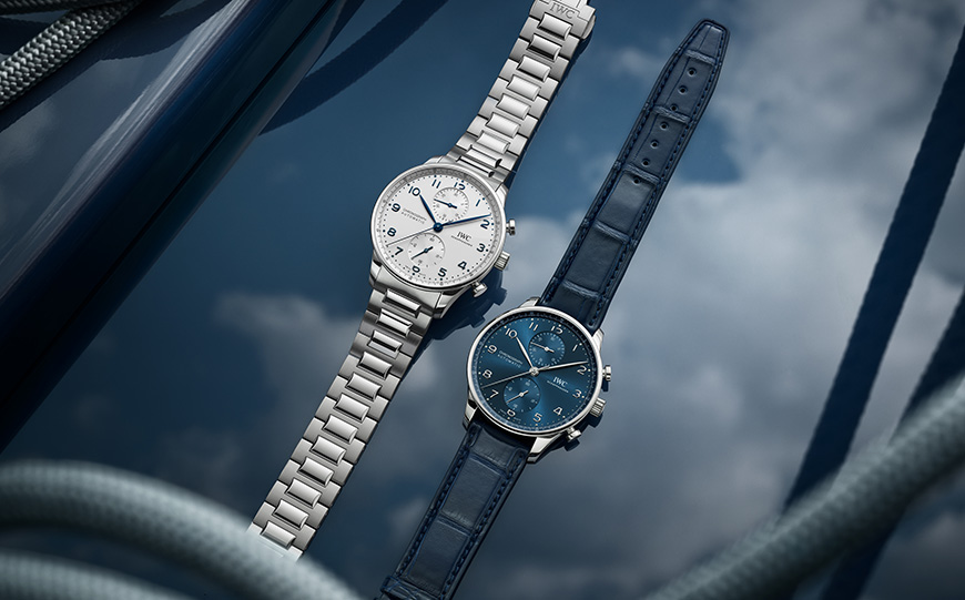 Nuevo  Portugieser Cronógrafo con brazalete de acero inoxidable.
